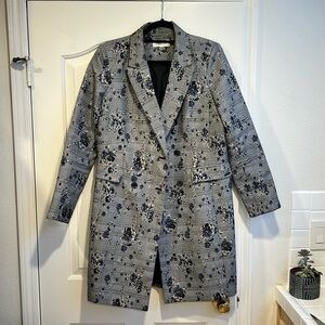 Calvin Klein Floral Embroidered Long Blazer